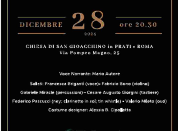 Concerto di Natale Princeps Pacis Natus Est, domenica 28 dicembre a San Gioacchino in Prati a Roma