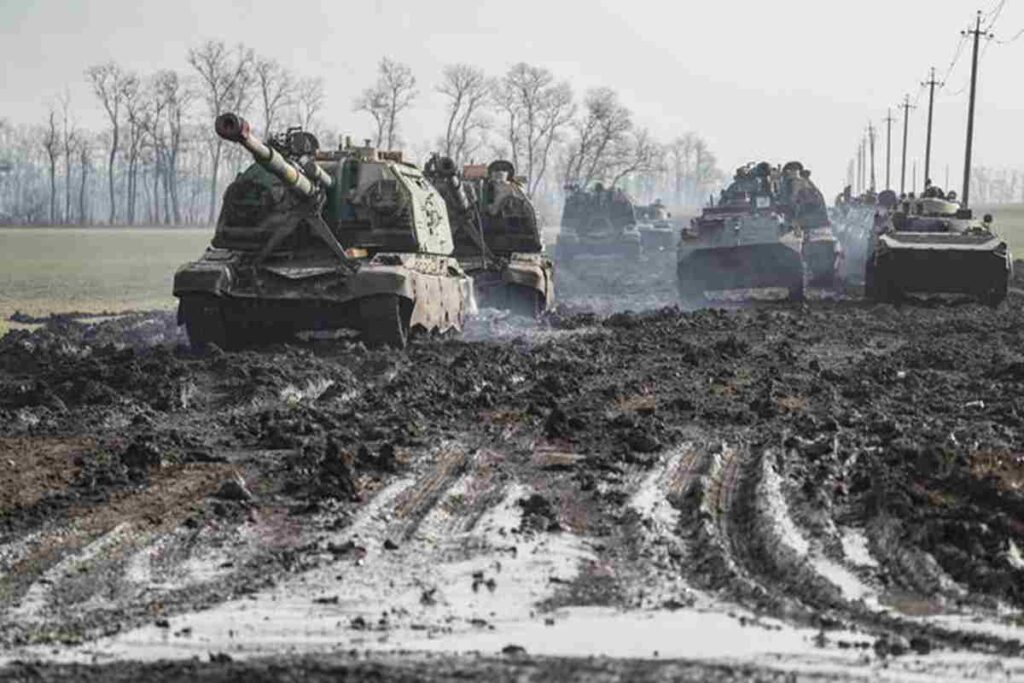 Uno scatto della guerra in Ucraina