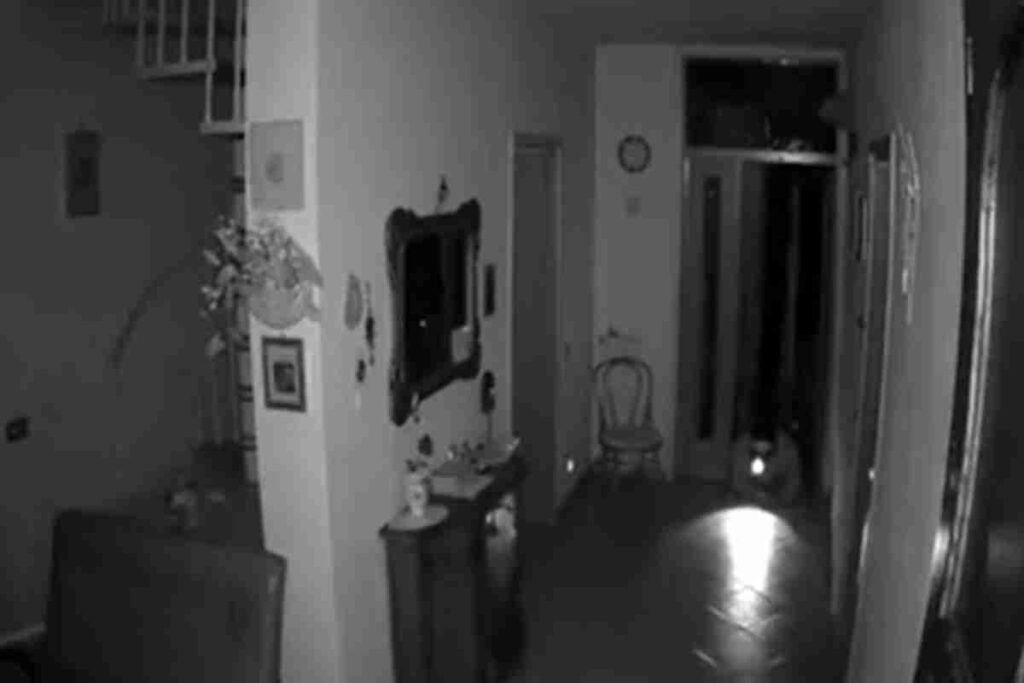 Il video di due ladri che entrano in una casa di notte