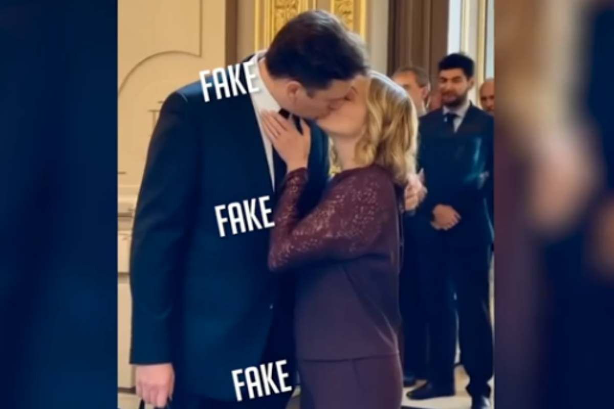 giorgia meloni bacia elon musk, foto fake