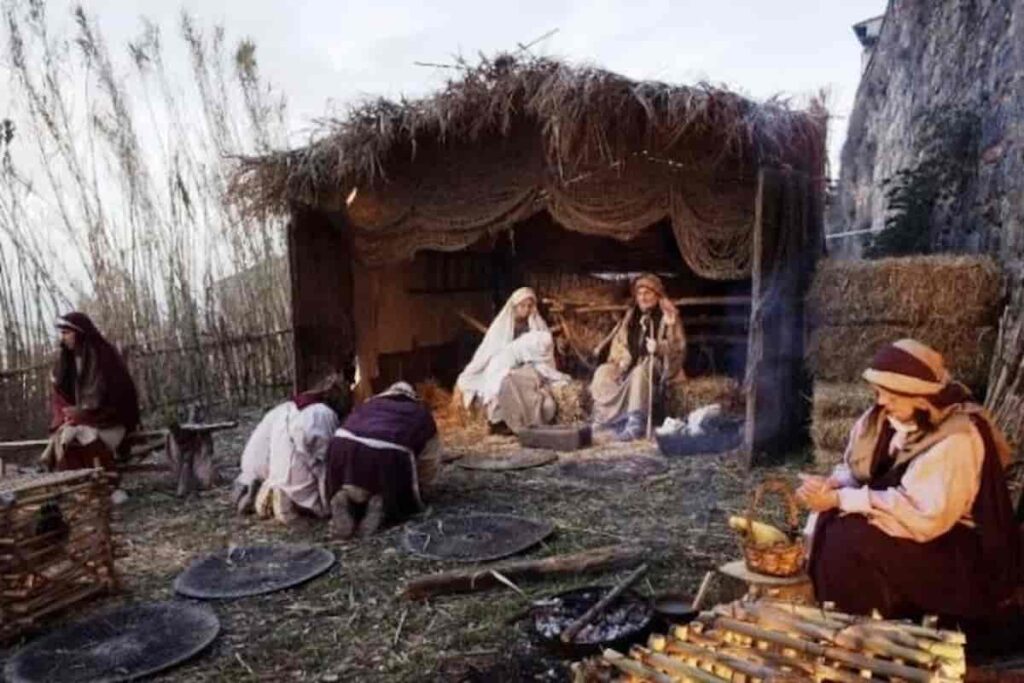 Natività di Gesù ricordata in un presepe