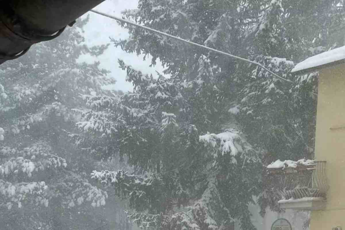 La neve caduta in Abruzzo