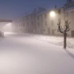 Una foto mostra la neve caduta in Molise