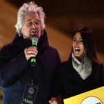 Beppe Grillo con Virginia Raggio