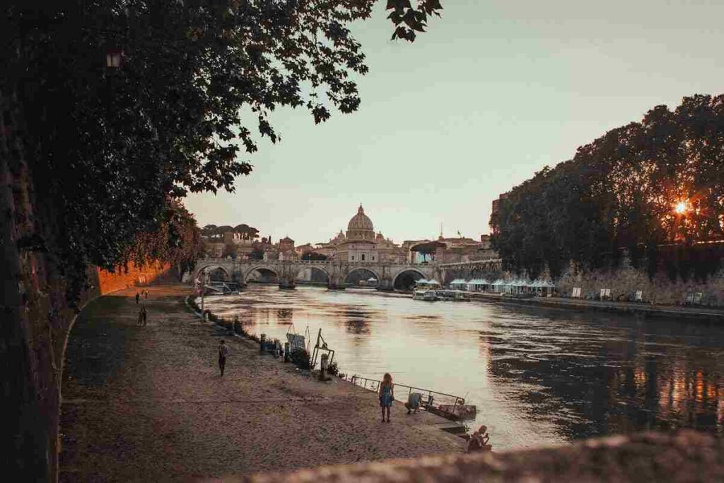 Una veduta di San Pietro a Roma