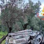 Una foto dell'incidente avvenuto nel catanzarese