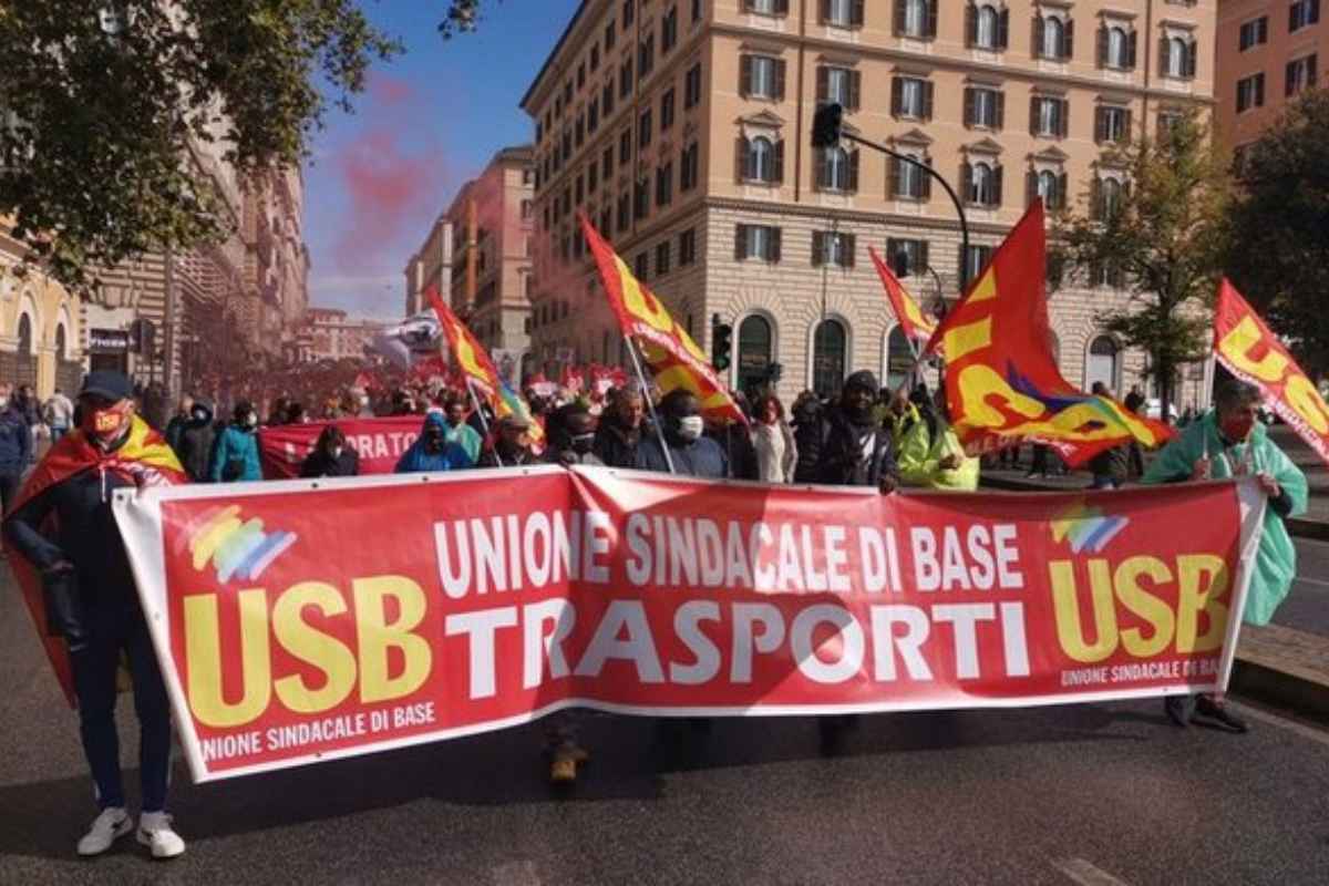 manifestazione sindacato usb