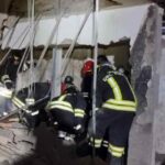 vigili del fuoco nella villetta esplosa ad aprilia