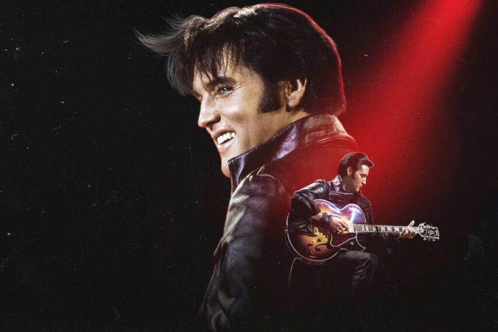 La locandina del documentario Return of the King, con Elvis Presley in evidenza