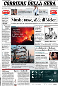 Il Corriere della Sera del 10 gennaio