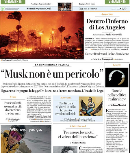 La Repubblica del 10 gennaio