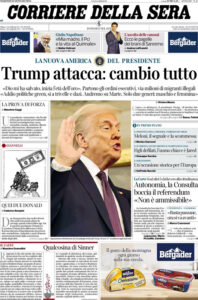 Il Corriere della Sera del 21 gennaio