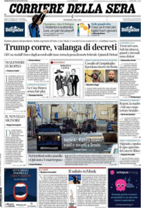 Il Corriere della Sera del 22 gennaio