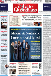 Il Fatto Quotidiano del 22 gennaio