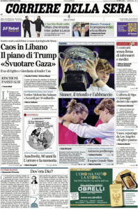 Il Corriere della Sera del 27 gennaio