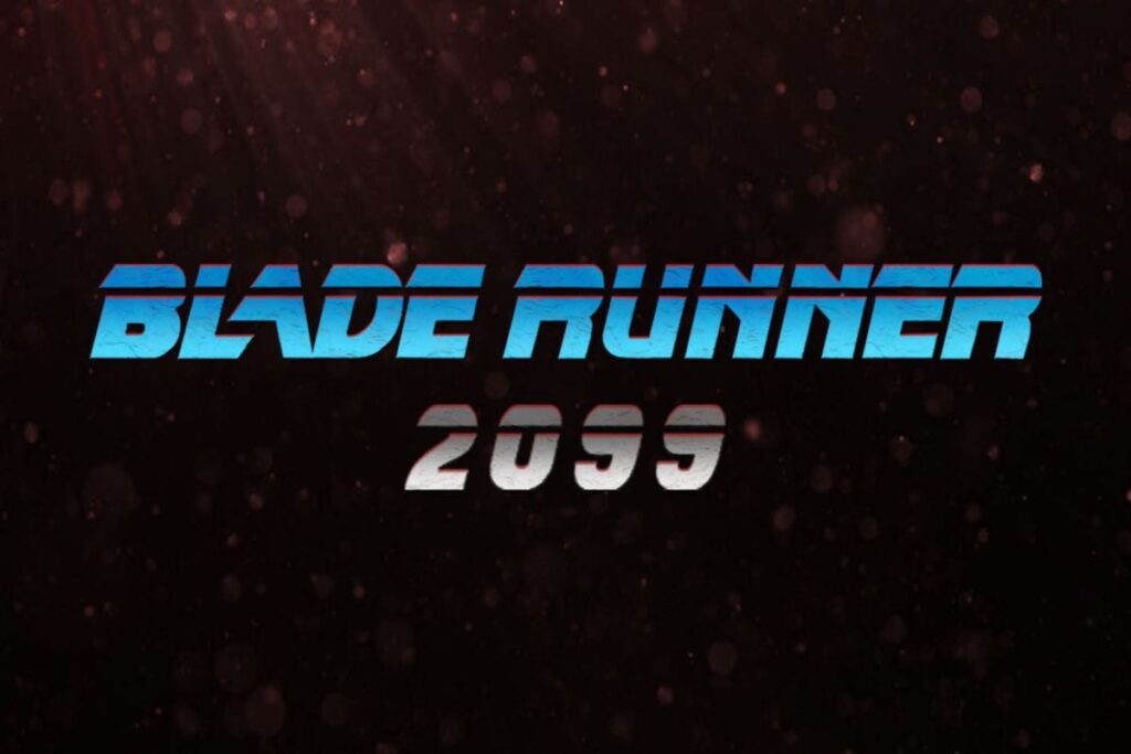 La locandina della serie tv Blade Runner 2099, con il titolo in evidenza