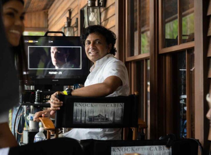 Il regista M. Night Shyamalan sul set di un film