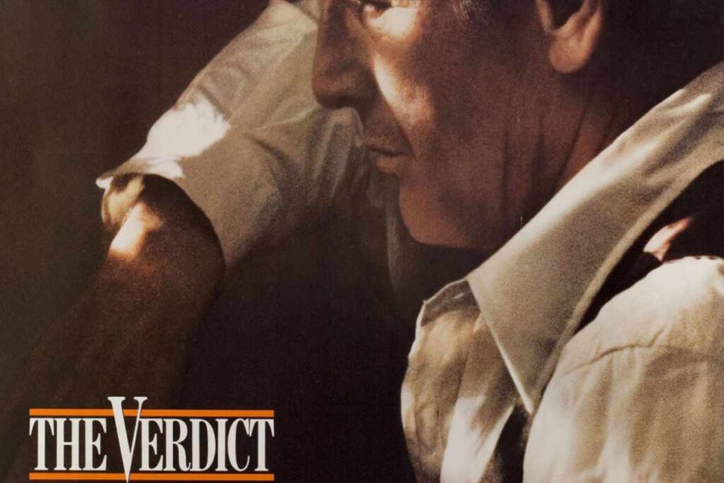 La locandina del film Il verdetto di Sidney Lumet, con l'attore Paul Newman in evidenza