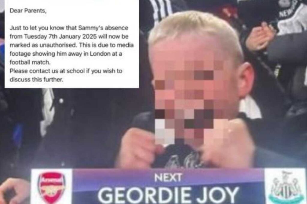 il bambino tifoso del newcastle che ha saltato la scuola