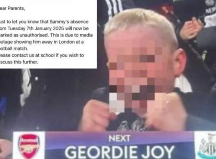 il bambino tifoso del newcastle che ha saltato la scuola