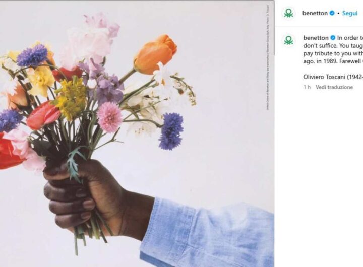 la foto su instagram della benetton per oliviero toscani