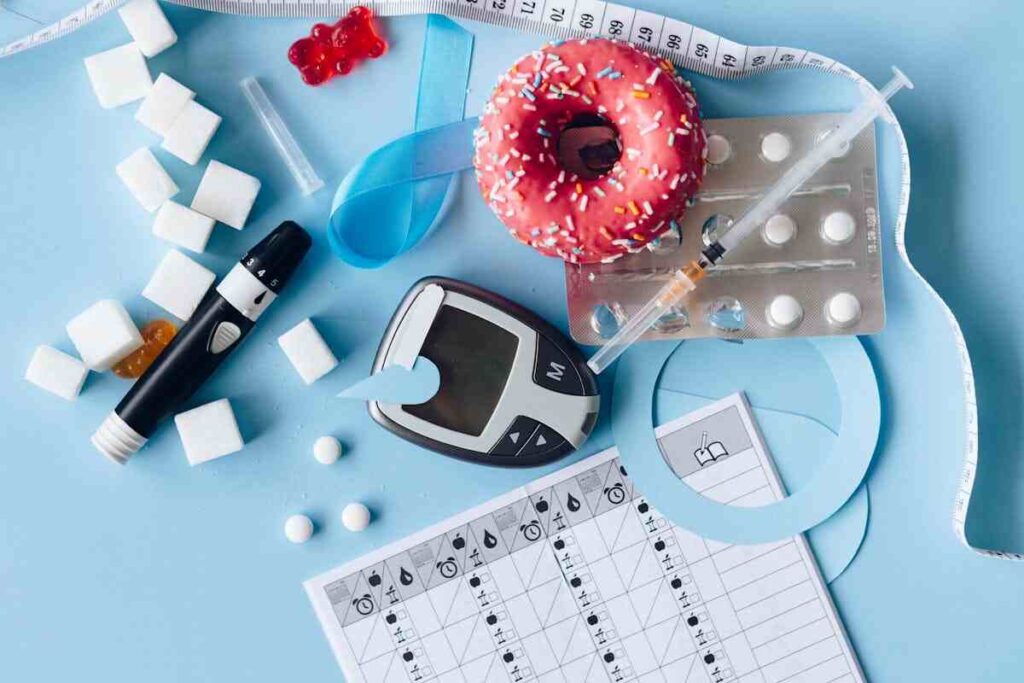 insieme di indicatori del diabete e della misurazione di glicemia