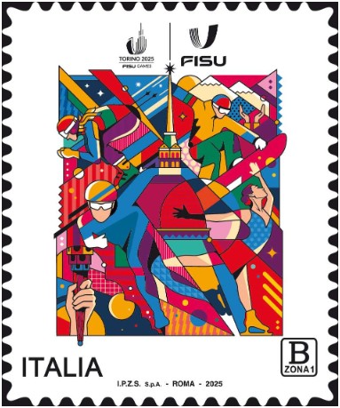 Il francobollo dedicato alle Universiadi