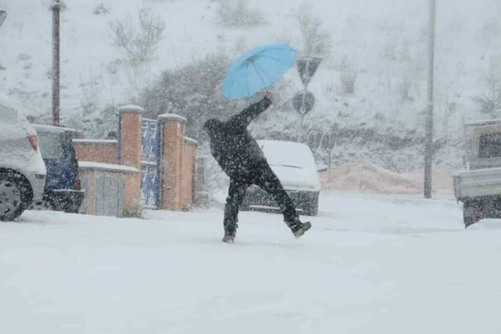 giornata di neve e freddo