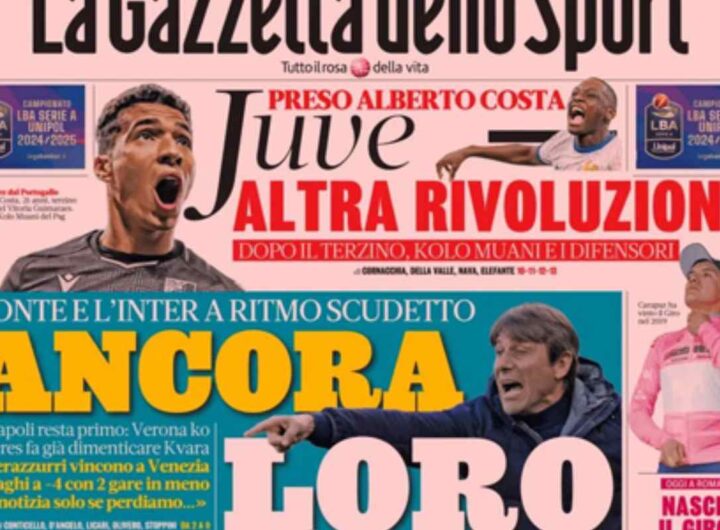 prima pagina gazzetta oggi