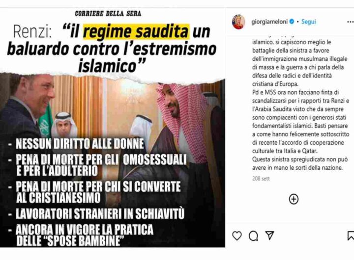 Giorgia Meloni a l'Arabia Saudita