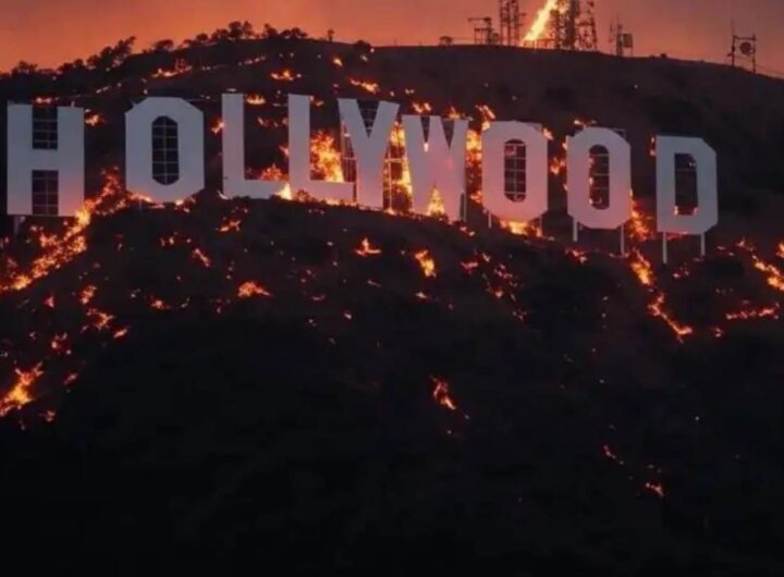 Incendi in california, brucia la collina di hollywood