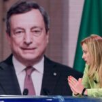 giorgia meloni e mario draghi