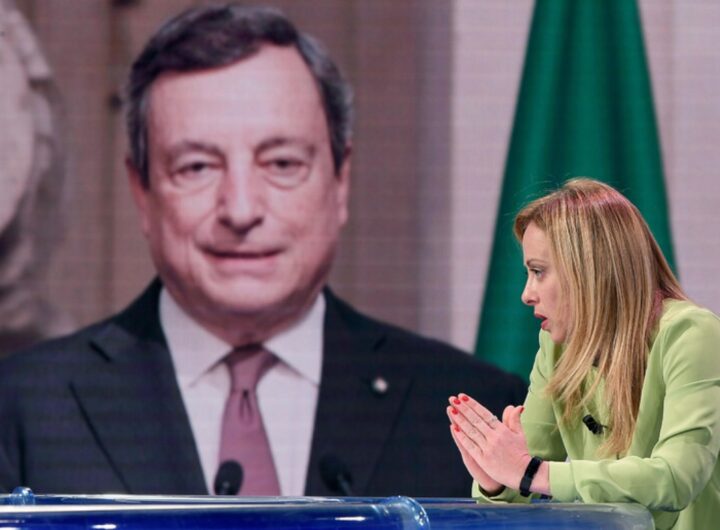 giorgia meloni e mario draghi