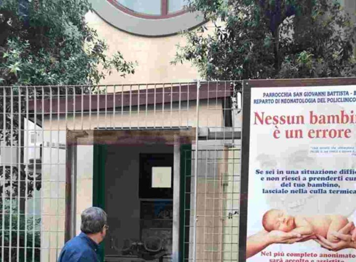 La chiesa di Bari dove è stato trovato il neonato morto