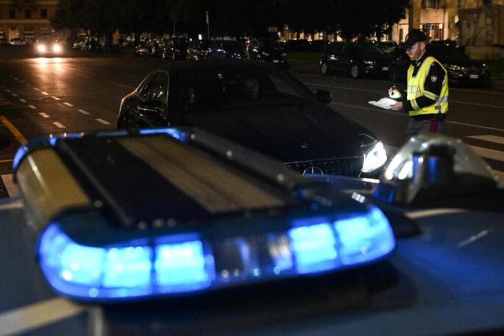 polizia per strada