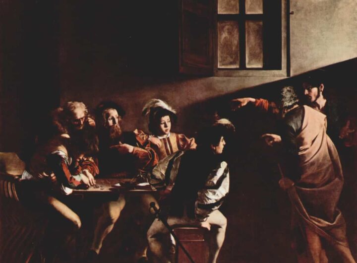 La conversione di matteo chiamato da Gesù di caravaggio