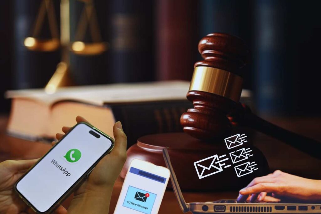 whatsapp, sms. mail come prove in tribunale