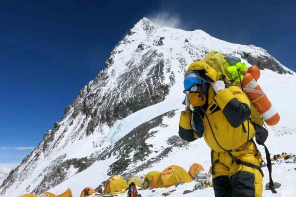 Alpinista sull'Everest