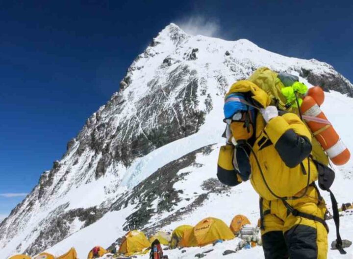 Alpinista sull'Everest