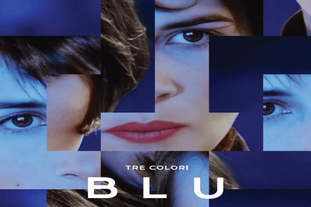 Tre colori - Film blu, di Krzysztof Kieślowski, la locandina del film