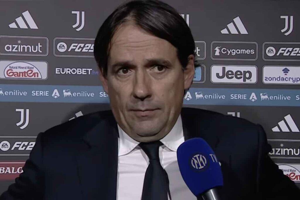 Inzaghi intervistato dopo Juve-Inter