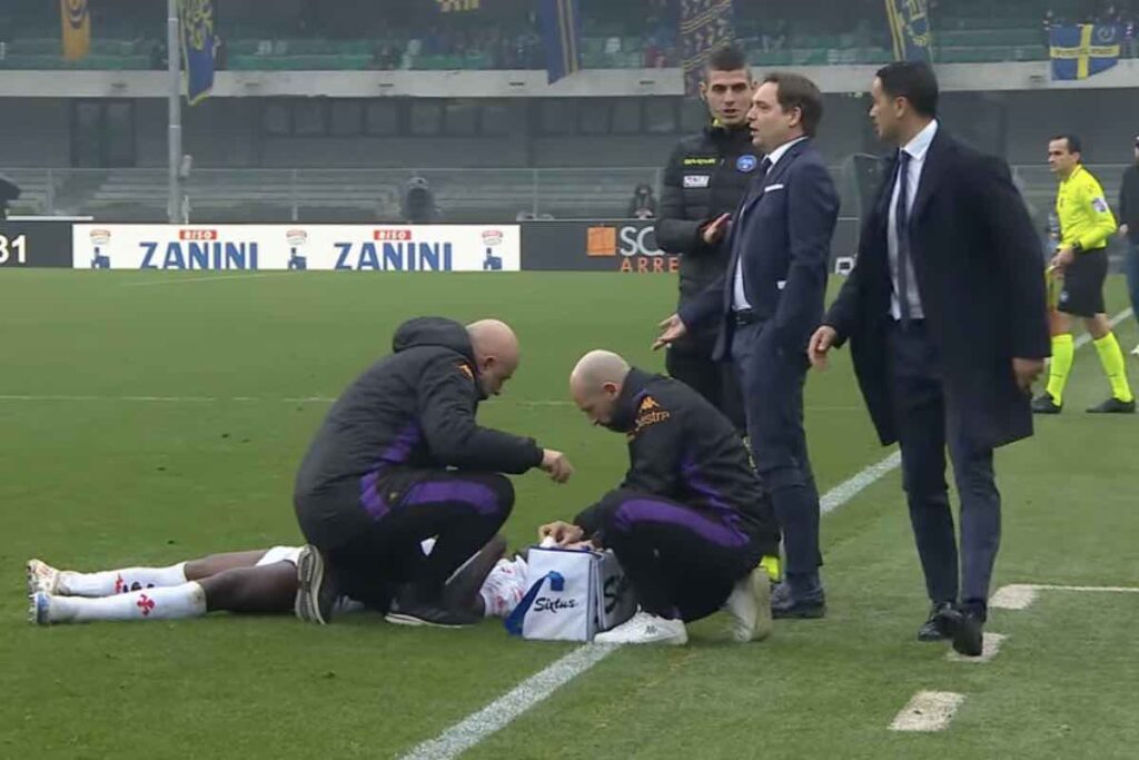 Moise Kean curato dopo lo scontro