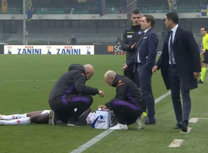 Moise Kean curato dopo lo scontro