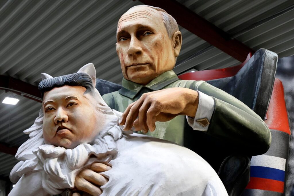 carro di carnevale putin kim jong un