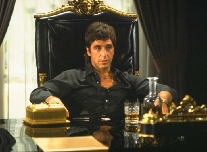 L'attore Al Pacino in una scena del film Scarface, di Brian De Palma