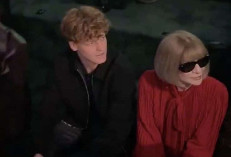 Sinner con Anna Wintour alla sfilata Gucci 