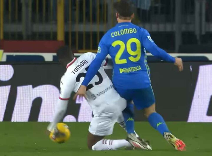 fallo tomori in empoli-milan