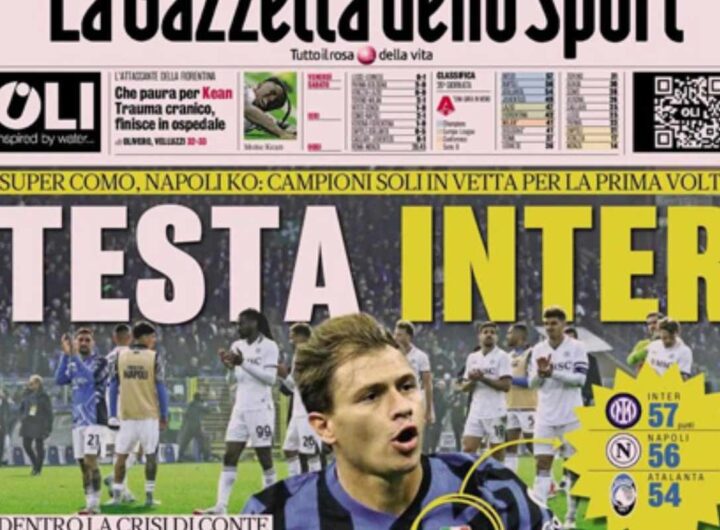 prima pagina gazzetta 24 febbraio