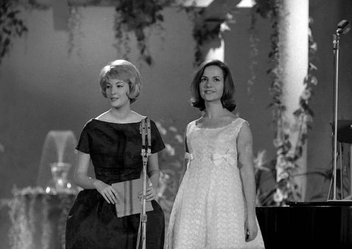 Lilli Lembo e Giuliana Calandra presentatrici dell'edizione 1961