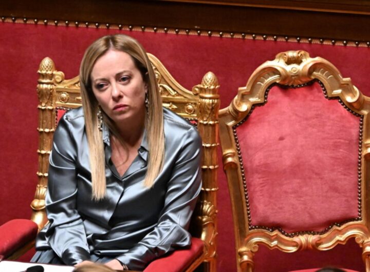 Giorgia Meloni in parlamento